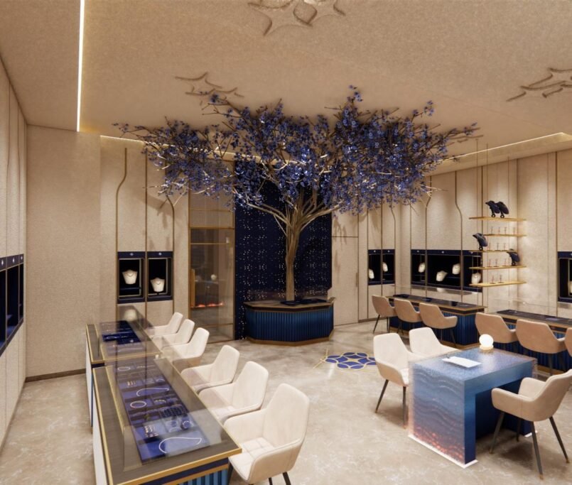 Adamantine jewellery showroom interior - project photo 2
